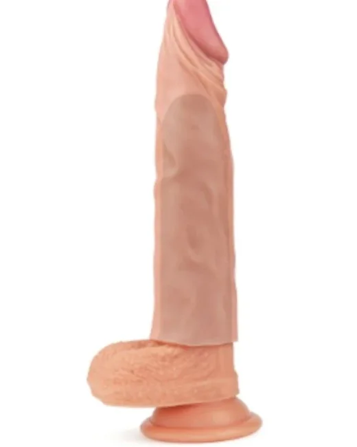 Add 2" Pleasure X Tender Ten Rengi Penis Kılıfı Rengi – TPE, Hissedilir Damarlı