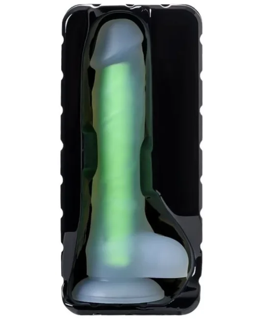 Beyond Clark Glow Gece Parlayan Yeşil Dildo Silikon Şeffaf 22 cm – Vantuzlu