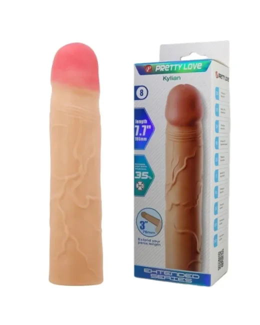 Kylian Gerçek Hissiyatlı Uzatıcı Penis Kılıfı – Hissedilir Damarlı