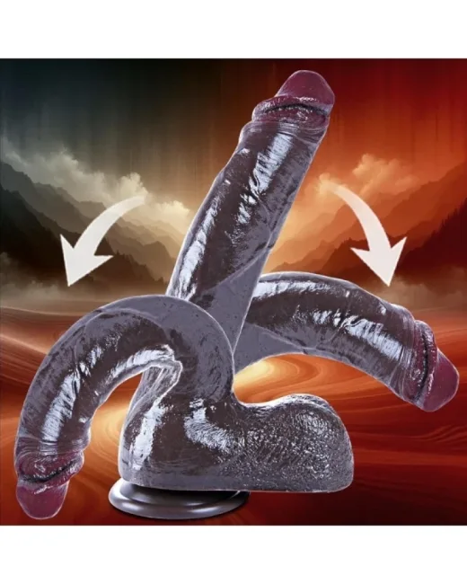 26 cm Siyah Giant XXL Gerçekçi Silikon Dildo – Güçlü Vakum Tabanlı, Kalın ve Esnek Tasarım