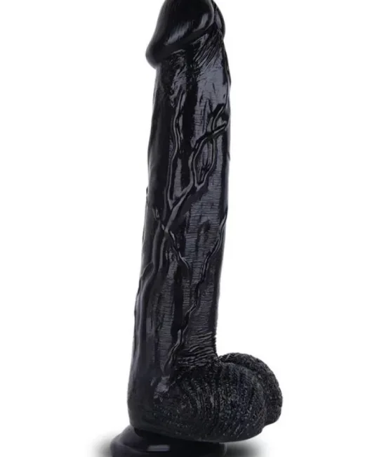 30 cm Siyah Dildo – Medikal Silikon – 5,6 cm Kalınlık