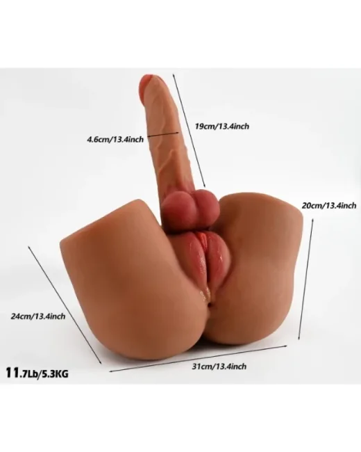 L-Join Gerçekçi 5,3 kg Trans Kalça Vajina Mastürbatörü Dildo – TPE alternatif görünüm