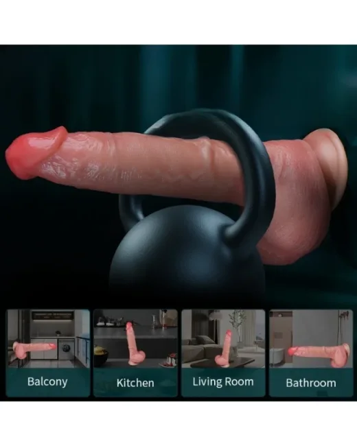 Ultra Realistik Isıtma İleri Geri ve Dönme Fonksiyonlu Gerçekçi Melez Vibratör – Et Dokulu, Şarjlı