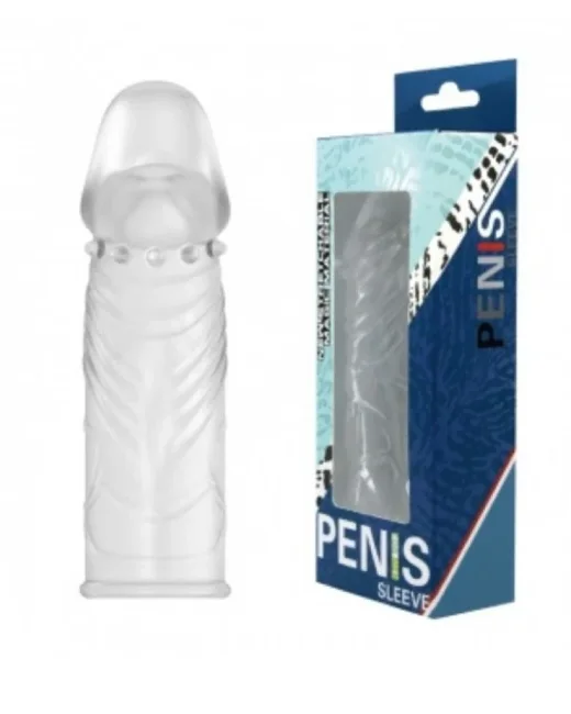 14 cm Saydam 2,5 cm Dolgulu Penis Kılıfı – Silikon
