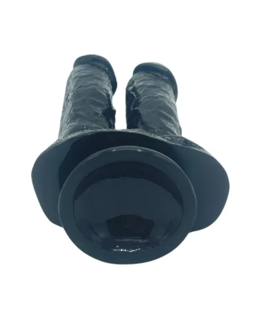 21 cm Siyah Çiftli Dildo – Medikal Silikon