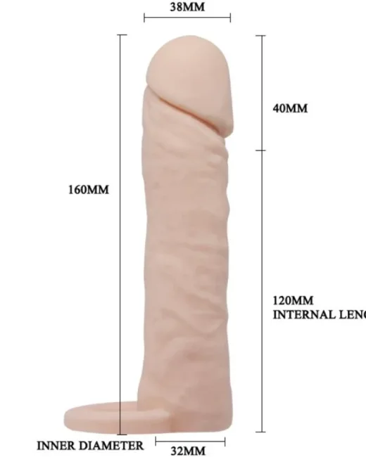 Penis Kılıfı 6.2 İnç Penis Kılıfı Testis Halkalı alternatif görünüm
