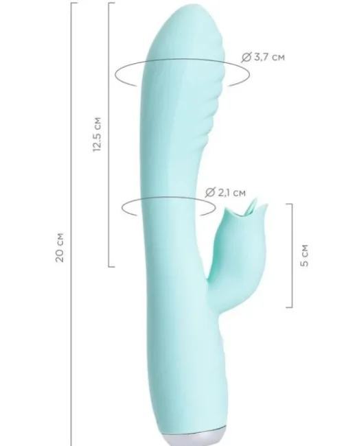 Jos Milo 20 cm Klitoral Uyarıcı ve Dilli Vibratör – Silikon, Şarjlı