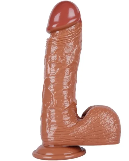 26 cm Kahverengi Realistik Dildo – Medikal Silikon alternatif görünüm