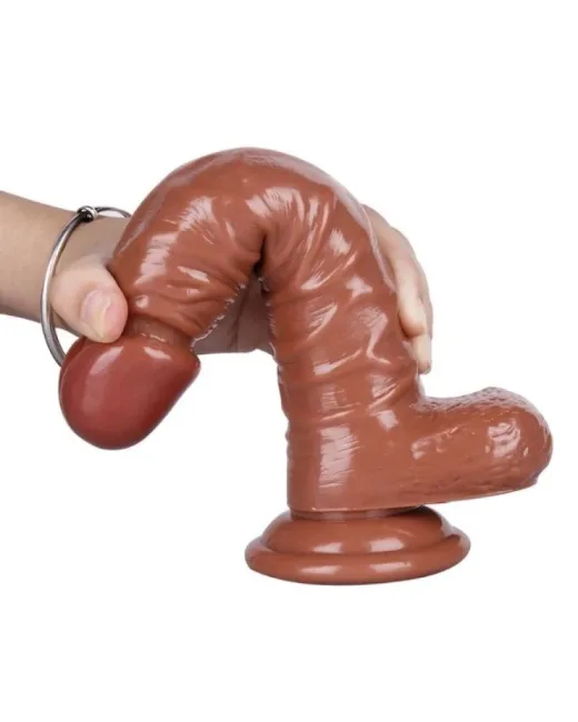 20 cm Kahverengi Dildo – Medikal Silikon – 4 cm Kalınlık