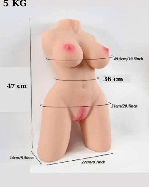 L-Join Gerçekçi 5 kg Yarım Vücut Vajina Mastürbatörü