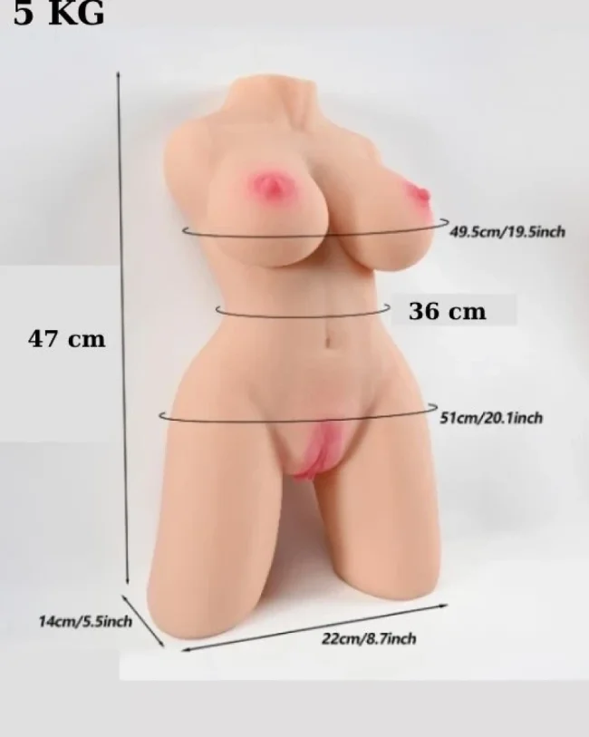 L-Join Gerçekçi 5 kg Yarım Vücut Vajina Mastürbatörü