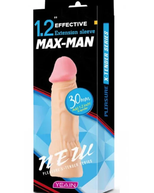 Max Man 30 mm Dolgulu Penis Kılıfı YN0051 – Et Dokulu, Hissedilir Damarlı alternatif görünüm