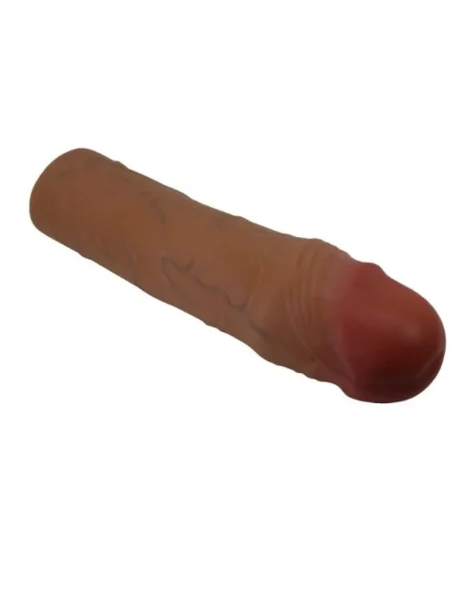 Chane Gerçek Hissiyatlı Uzatıcı Penis Kılıfı Kahverengi – Hissedilir Damarlı