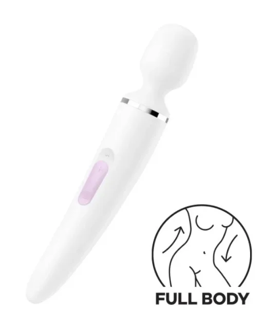 Satisfyer Wand-er Woman Beyaz Vibratör 34 cm – Silikon