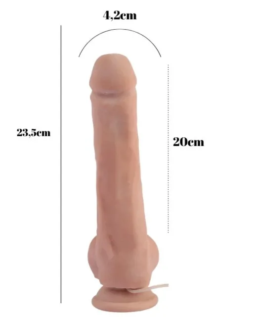 Extra Fun 23,5 cm Kıkırdaklı Realistik Vibratör – Medikal Silikon