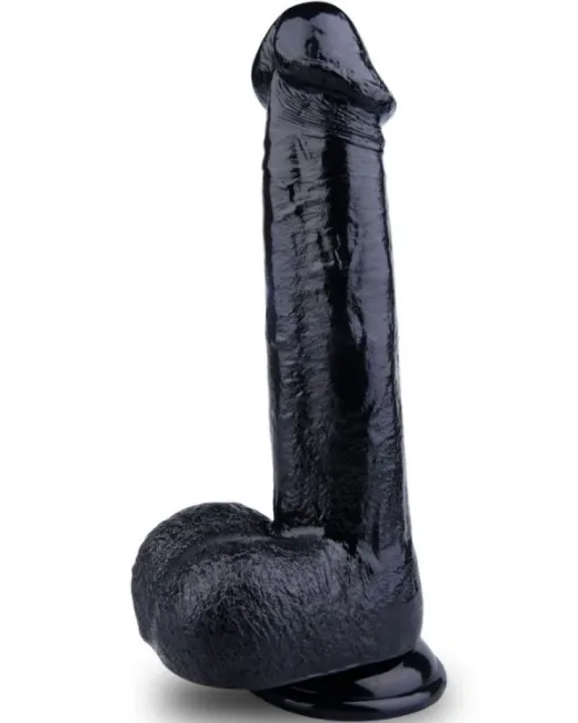 24 cm Siyah Dildo – Medikal Silikon – 4,5 cm Kalınlık