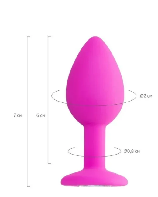 Brilliant Anal Plug Pembe 8 cm 50 g – Silikon