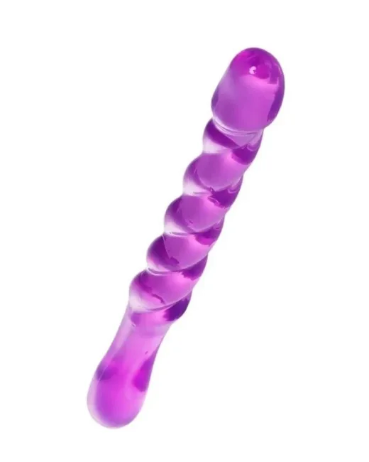 Çift taraflı Jel Dildo Tanza, TPE, mor, 27,5 cm alternatif görünüm
