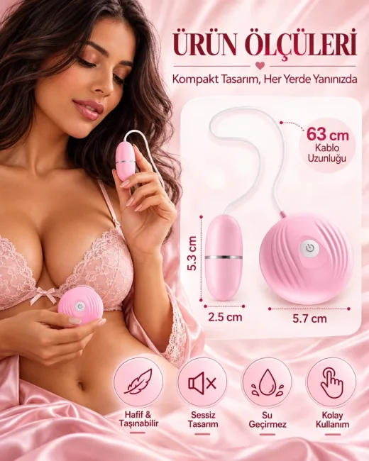 Kablolu Titreşimli 10 Modlu Yumurta Klitoris Vibratör