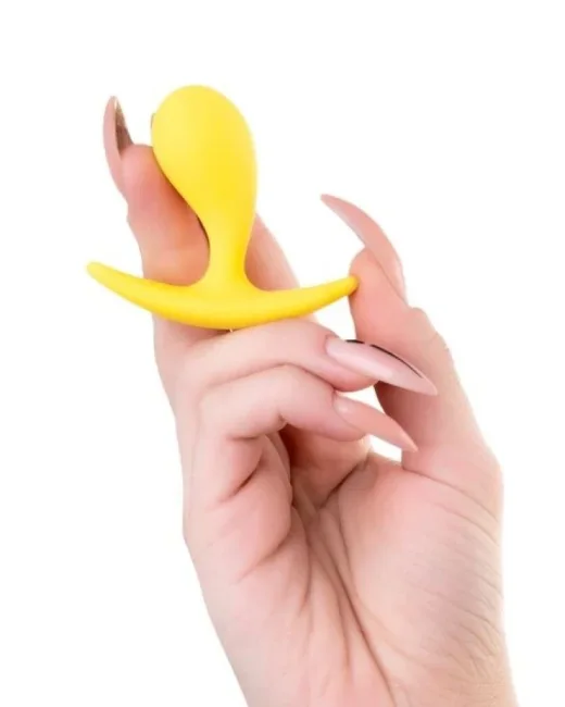Blob Anal Plug Sarı 5,5 cm – Silikon