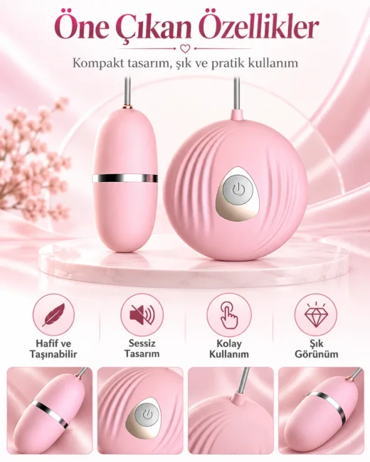 Kablolu Titreşimli 10 Modlu Yumurta Klitoris Vibratör alternatif görünüm