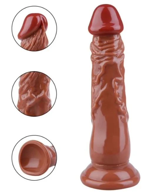 20 cm Kahverengi Dildo – Medikal Silikon – 255 g