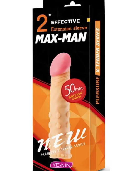 Max Man 50 mm Dolgulu Penis Kılıfı YN0049 – Et Dokulu alternatif görünüm