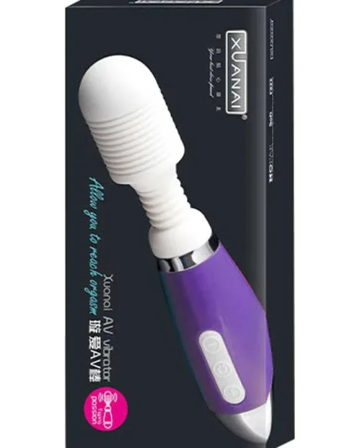 Xuanai Şarjlı Wand Masaj Aleti Vibratör – Mor – Silikon alternatif görünüm