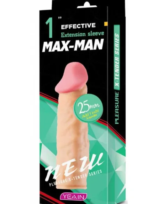 Max Man 25 mm Dolgulu Penis Kılıfı YN0052 – Et Dokulu, Hissedilir Damarlı alternatif görünüm