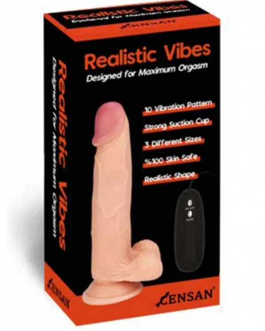 Realistik Vibes 18 cm Pilli Vibratör – Vantuzlu alternatif görünüm