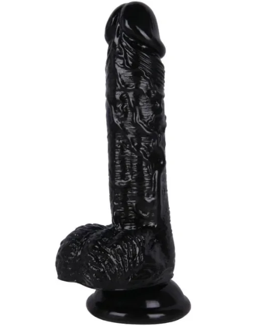 18 cm Siyah Dildo – Medikal Silikon – 3,1 cm Kalınlık alternatif görünüm
