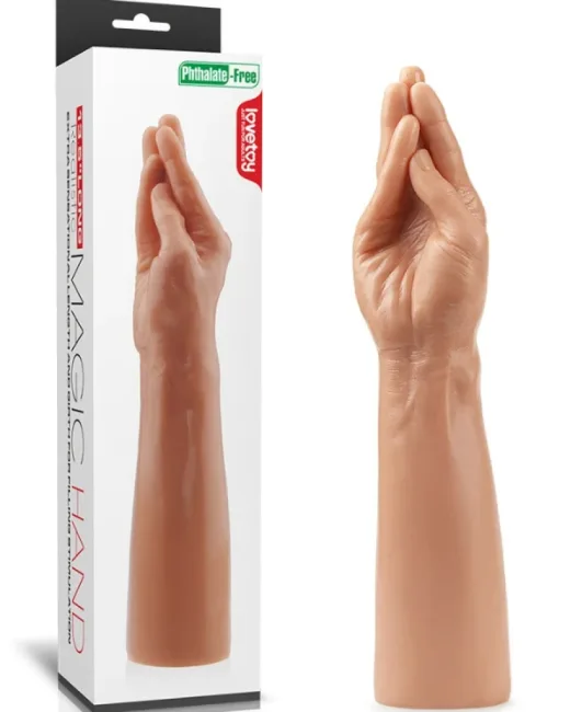 Konik parmaklara sahip fist dildo Gerçek bir elden esinlenerek ekstra gerçekçi bir deneyim için