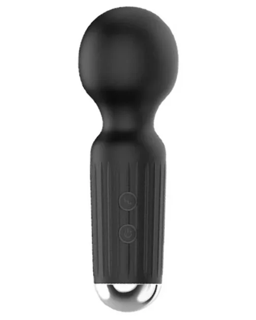 Mini Wand Masaj Vibratörü Siyah – Şarjlı