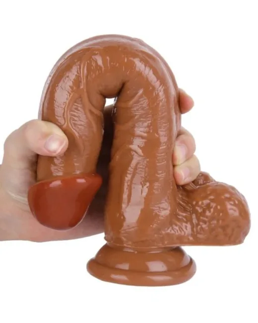 25,5 cm Kahverengi Dildo – Medikal Silikon alternatif görünüm