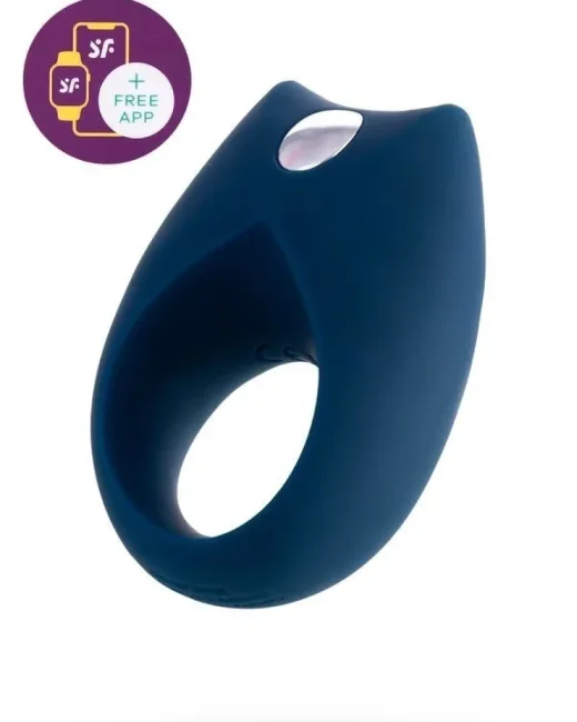 Satisfyer Royal One Mavi Telefon Kontrollü Penis Halkası – Silikon, Şarjlı