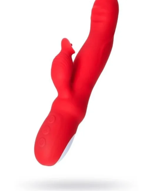 Jos Redli 21 cm Kırmızı Klitoral Uyarıcılı Vibratör – Silikon, Şarjlı