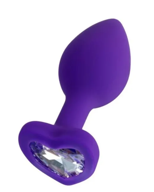 Diamond Heart Anal Plug Mor 7 cm 18 g – Silikon