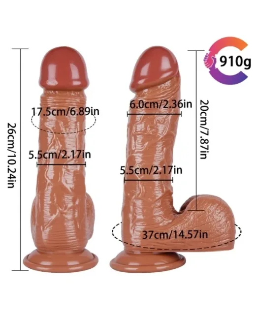 26 cm Kahverengi Realistik Dildo – Medikal Silikon