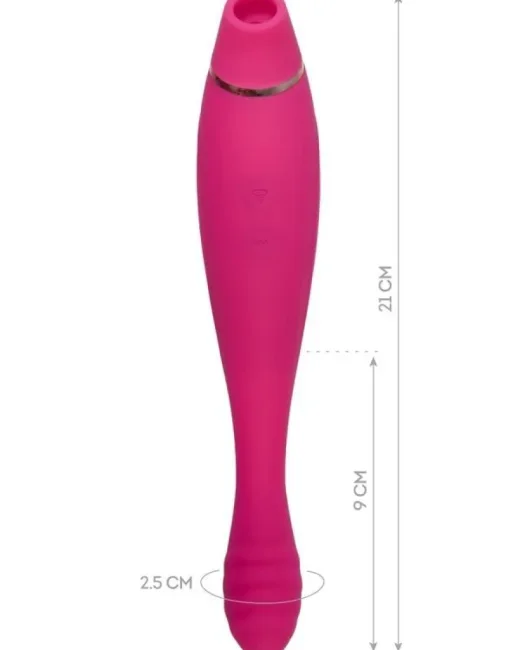 Jos Danvi Vakumlu ve Titreşimli Pembe Vibratör – Silikon, Şarjlı alternatif görünüm