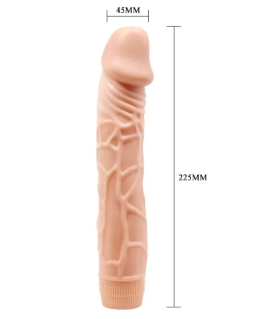 Güçlü Titreşimli 22,5 cm Realistik Vibratör – Hissedilir Damarlı