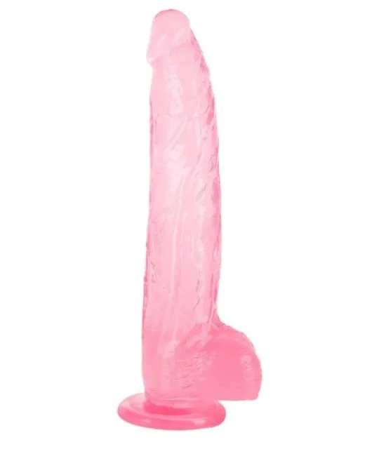 33 cm Pembe Realistik Dildo – Medikal Silikon