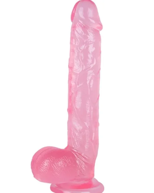 28 cm Pembe Realistik Dildo – Medikal Silikon – 5 cm Kalınlık