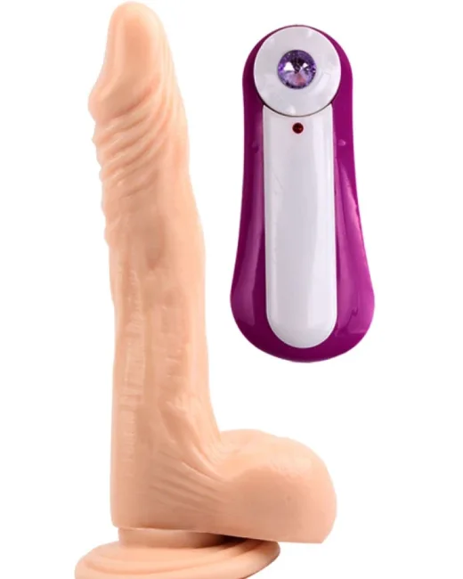 James Deen 21,5 cm Vibratör – Hissedilir Damarlı, Vantuzlu