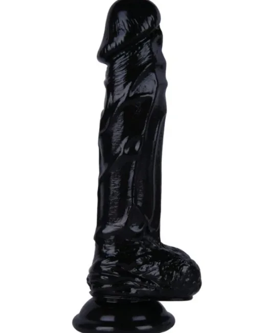 21 cm Siyah Dildo – Medikal Silikon – 3,8 cm Kalınlık