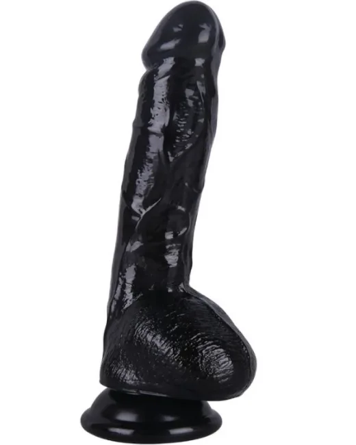 18,8 cm Siyah Dildo – Medikal Silikon alternatif görünüm