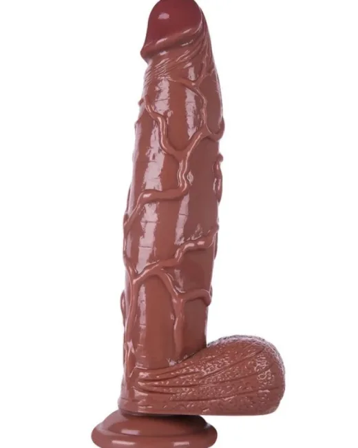 30 cm Kahverengi Dildo – Medikal Silikon – 5,5 cm Kalınlık