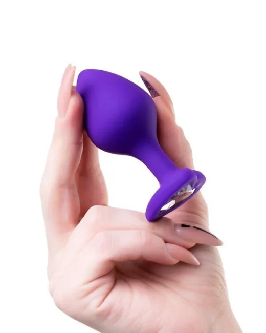 Diamond Heart Anal Plug Mor 8 cm – Silikon