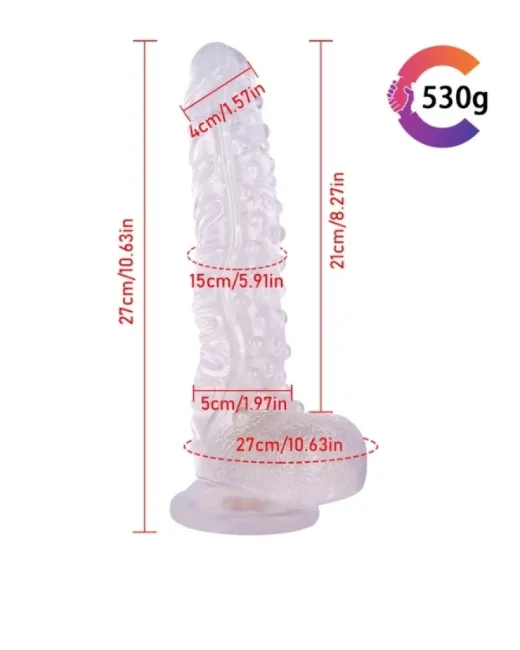 27 cm Beyaz Dildo – Medikal Silikon