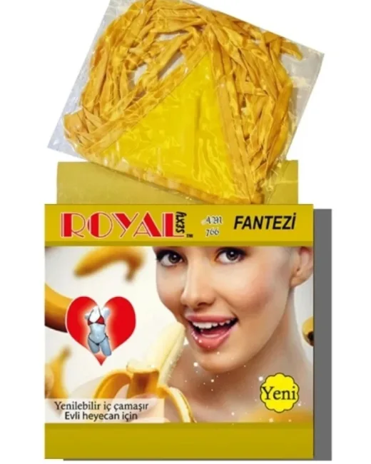 Royal Yenilebilir Tanga Sütyen Muz Aromalı