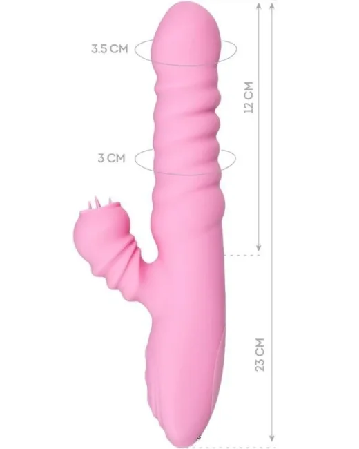 Jos Lixy Yukarı Aşağı ve Isıtma Fonksiyonlu 23 cm Vibratör – Silikon, Isıtmalı alternatif görünüm